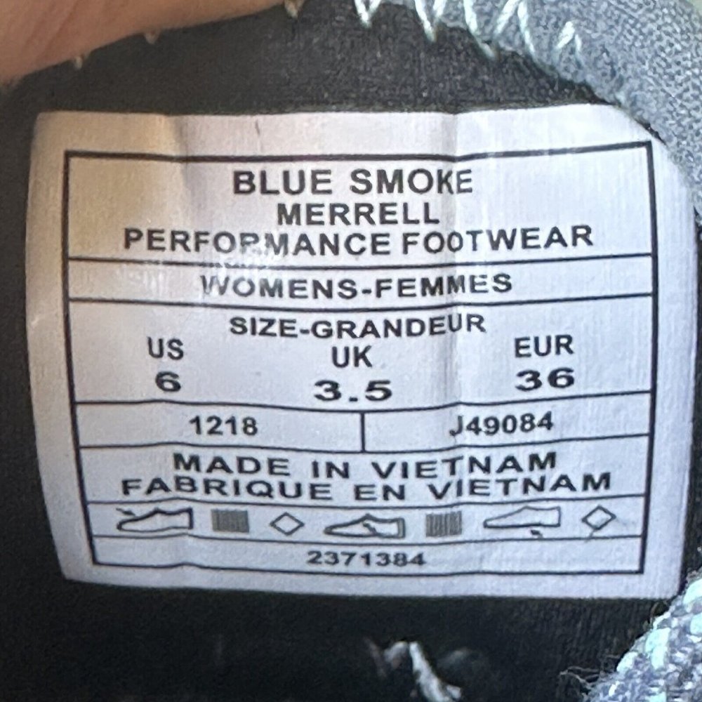 Merrell Shoes Choprock Blue Smoke Outdoor Comfort Hiking Shoes Women' s 6 NWOT - Picture 12 of 15